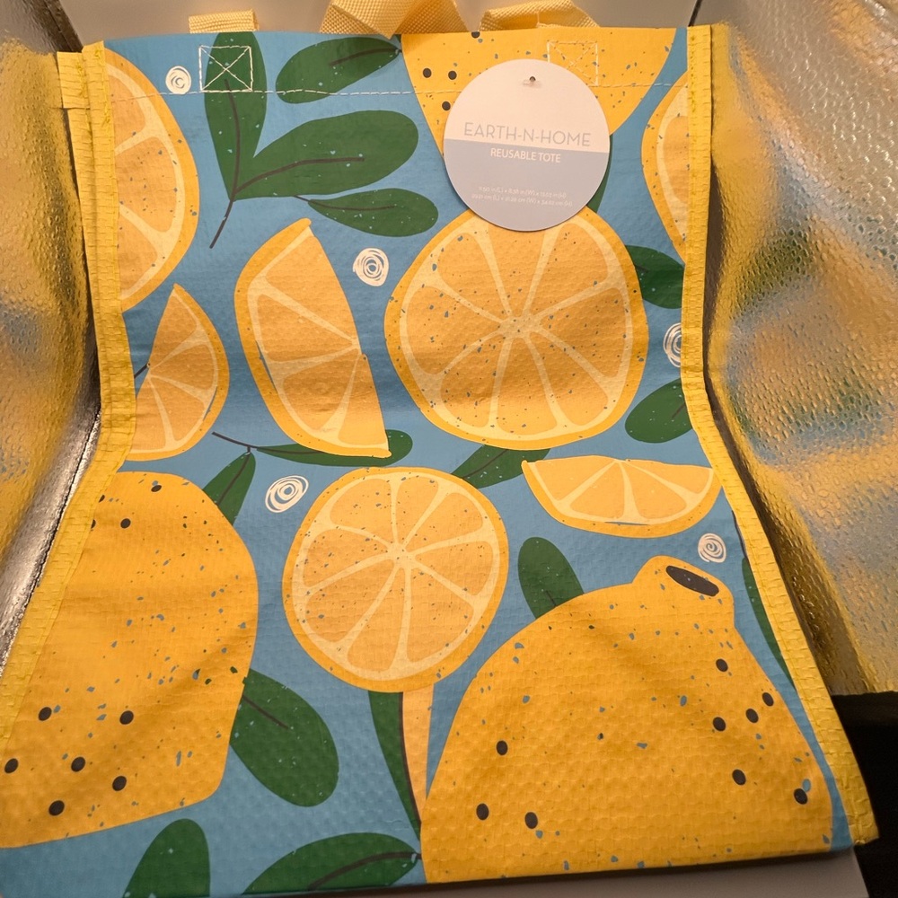 3For$20 NWT Earth-N-Hone Vibrant Reusable Blue and Yellow Tote Bag